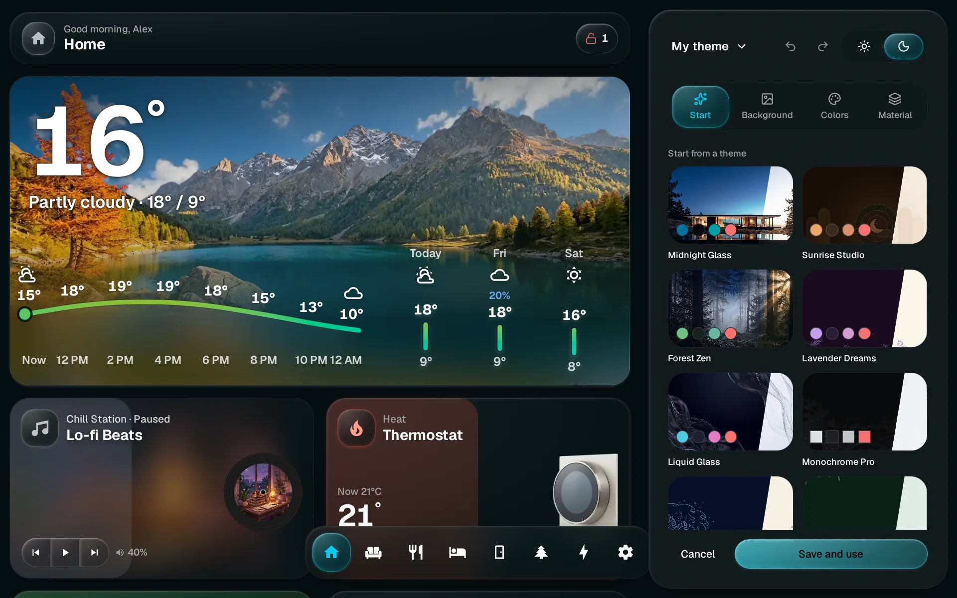 The creator studio open beside the dashboard, on its Start tab